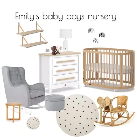 emilys baby boys nursery Interior Design Mood Board by melw on Style Sourcebook