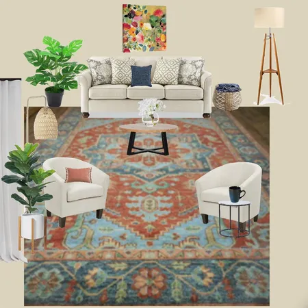 Living Room Big Rug Interior Design Mood Board by Jaleh on Style Sourcebook