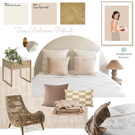 Teen Girl Bedroom Retreat Interior Design Mood Board by Amalgamated Interiors on Style Sourcebook