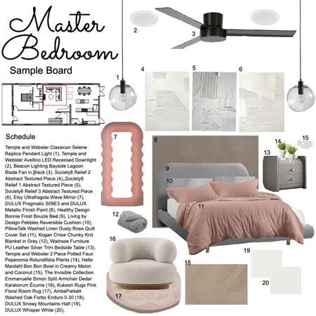 Master Bedroom Sample Board Interior Design Mood Board by sgeneve on Style Sourcebook