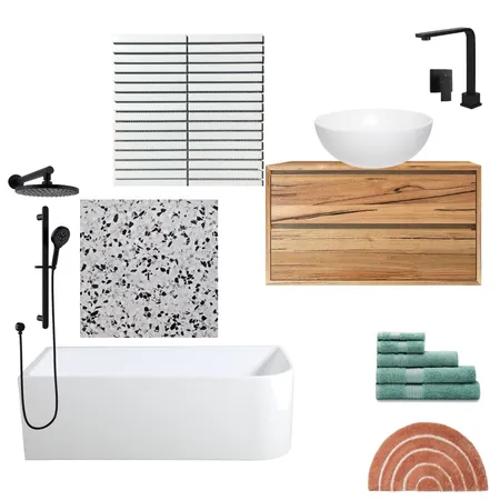 Claire's downstairs bathroom Interior Design Mood Board by AnneLouise on Style Sourcebook