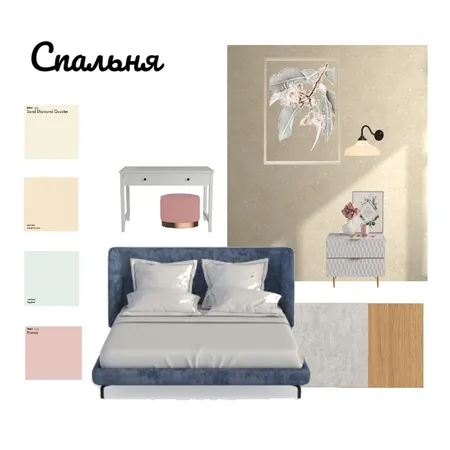 Спальня в пастельных тонах Interior Design Mood Board by Alen on Style Sourcebook