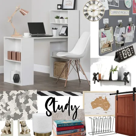 STUDY Interior Design Mood Board by SHARVANI on Style Sourcebook