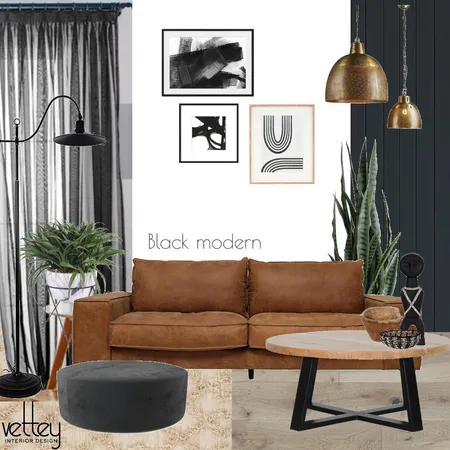 black modern living room Interior Design Mood Board by Vettey Interior Design on Style Sourcebook