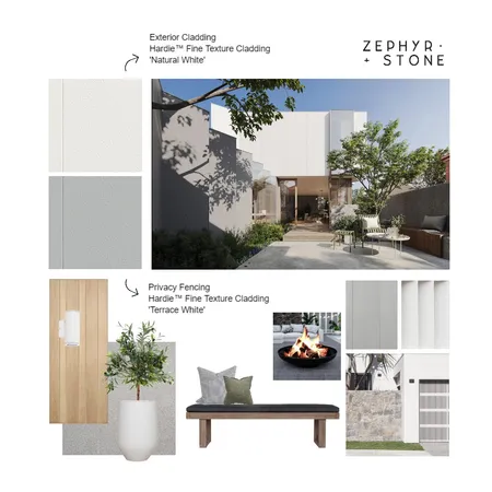 James Hardie Fine Cladding_ Interior Design Mood Board by Zephyr + Stone on Style Sourcebook