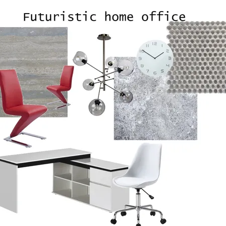 Futuristic Home Office Interior Design Mood Board by lizlindsaykiwi on Style Sourcebook