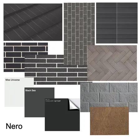 Nero Colour Palette Interior Design Mood Board by Brickworks on Style Sourcebook