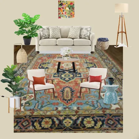 Living Room Big Rug Interior Design Mood Board by Jaleh on Style Sourcebook