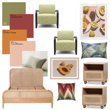 Fruity Hotel Room Interior Design Mood Board by Elaina on Style Sourcebook