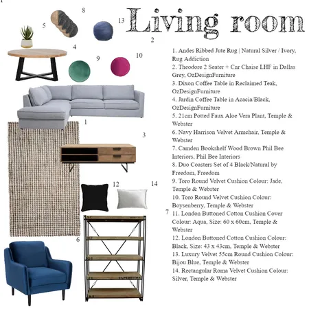 Living room Interior Design Mood Board by InteriorYens on Style Sourcebook