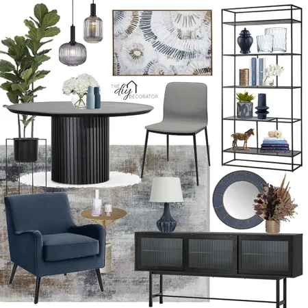 Black on black Interior Design Mood Board by Thediydecorator on Style Sourcebook