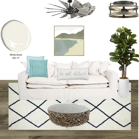 Lakehouse Living Room w/grey ceiling fan Interior Design Mood Board by memphisbelletn on Style Sourcebook