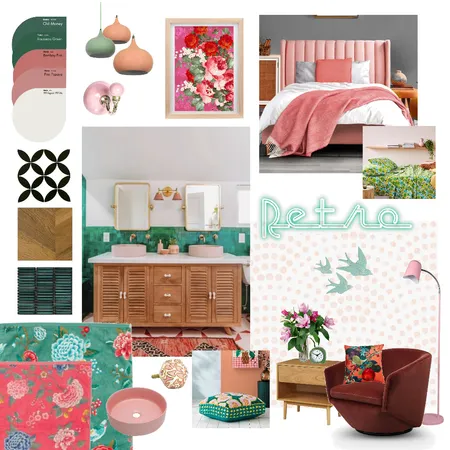 Retro Interior Design Mood Board by TheBorrowedSpace on Style Sourcebook