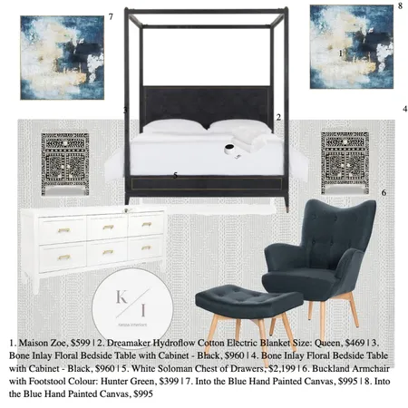 Master Bedroom Interior Design Mood Board by Kesaa Interiors on Style Sourcebook