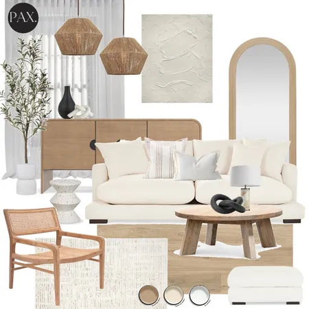 Neutral Living Room Interior Design Mood Board by PAX Interior Design on Style Sourcebook