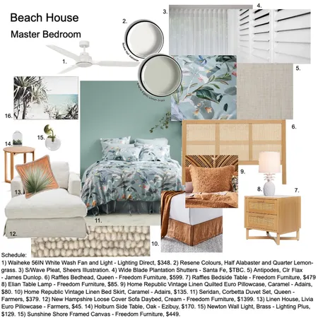 Master Bedroom Sample Board Interior Design Mood Board by Helen Sheppard on Style Sourcebook