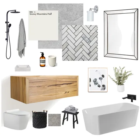 Bathroom Cool and Calm Interior Design Mood Board by MB Interiors on Style Sourcebook