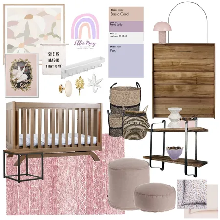 Bella June Ivy Wells's bedroom Interior Design Mood Board by Interiors by Sydney on Style Sourcebook