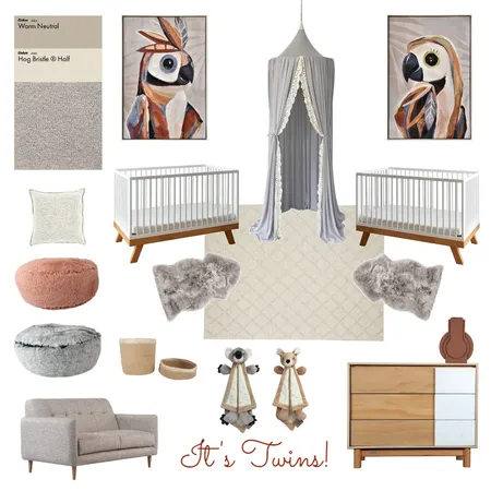 Twin Nursery Interior Design Mood Board by vhatdesigns on Style Sourcebook