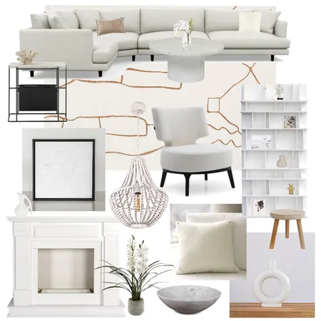 Neutral Living Room Interior Design Mood Board by Lauren Thompson on Style Sourcebook