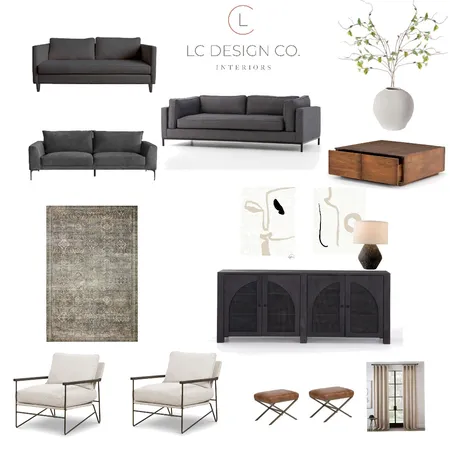 Gwen family room Interior Design Mood Board by LC Design Co. on Style Sourcebook