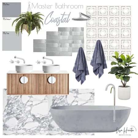 Soft Blue Coastal Bathroom Interior Design Mood Board by Lisa Hunter Interiors on Style Sourcebook