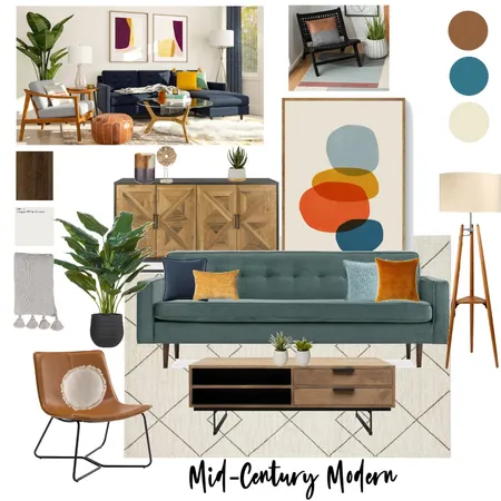 Mid-century modern Interior Design Mood Board by sravani i on Style Sourcebook