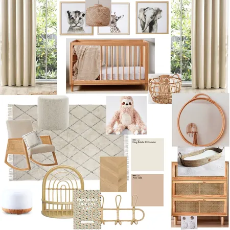 Newborn Nursery Interior Design Mood Board by Bella Ciarrocchi on Style Sourcebook