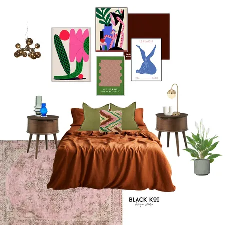 Belles Bedroom Interior Design Mood Board by Black Koi Design Studio on Style Sourcebook