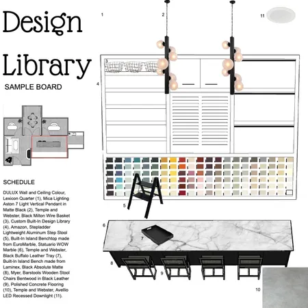 Design Library Interior Design Mood Board by sgeneve on Style Sourcebook