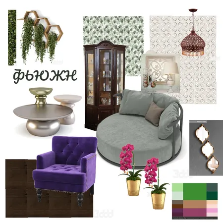 Фьюжн_гостиная Interior Design Mood Board by Оксана_Див on Style Sourcebook