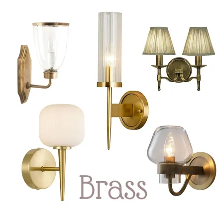 Brass Wall Lighting Interior Design Mood Board by LaraFernz on Style Sourcebook