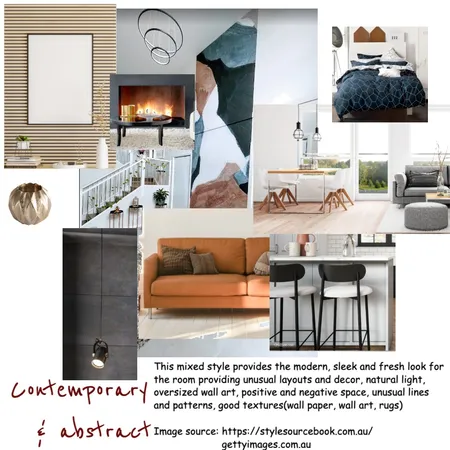 Contemporary & abstract moodboard Interior Design Mood Board by rajmoduga on Style Sourcebook