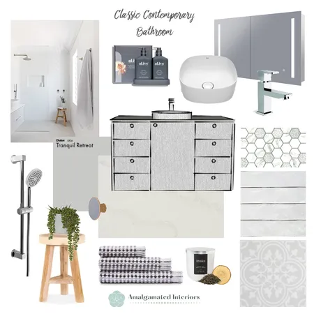 Classic Contemporary Bathroom Interior Design Mood Board by Amalgamated Interiors on Style Sourcebook