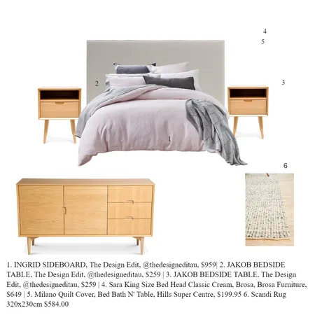 bedroom 1 Interior Design Mood Board by LouR on Style Sourcebook