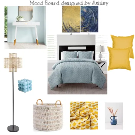 mood board = blue and yellow Interior Design Mood Board by Nyangie on Style Sourcebook