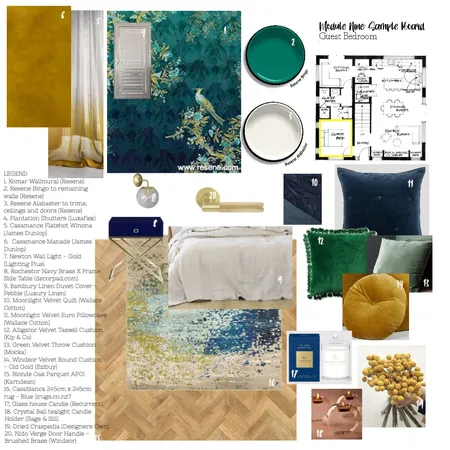 Guest Bedroom Interior Design Mood Board by fleurwalker on Style Sourcebook