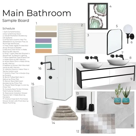 Bathroom Sample Board Interior Design Mood Board by kim_iacono on Style Sourcebook