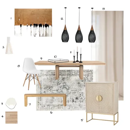 Dining Room Interior Design Mood Board by Estelle Gay on Style Sourcebook