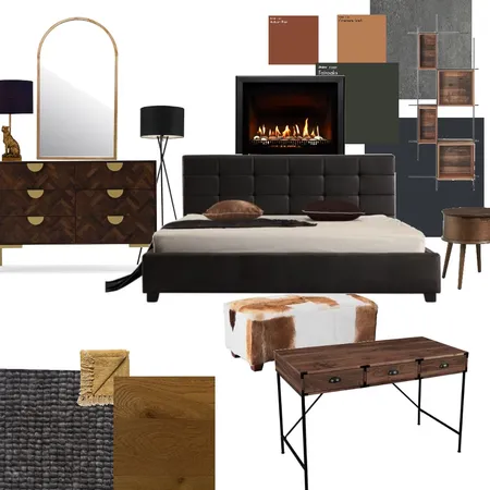 Masculine bedroom Interior Design Mood Board by sarabrawley74 on Style Sourcebook