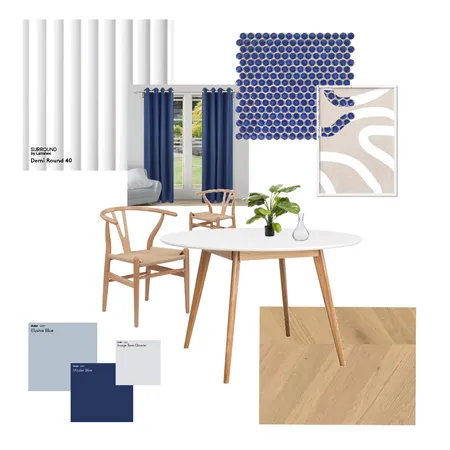 Blue Scandi Dining Interior Design Mood Board by Mary Saldevar on Style Sourcebook