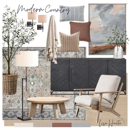 Modern Country Farmhouse - Pinks and Blues Interior Design Mood Board by Lisa Hunter Interiors on Style Sourcebook