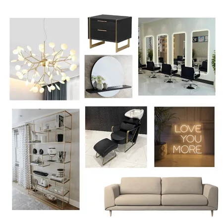 Glam Hair Salon Interior Design Mood Board by EngelaL on Style Sourcebook