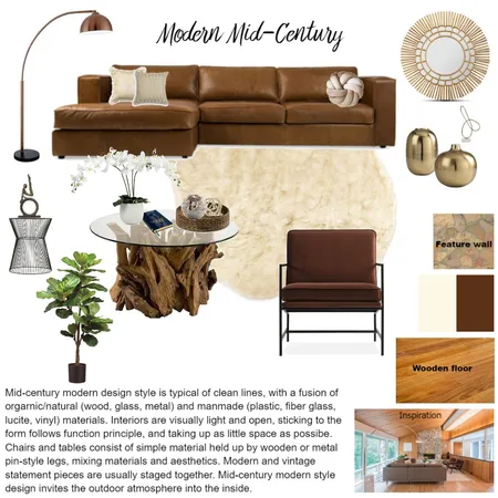 Modern Mid-Century Interior Design Mood Board by Epoch Interiors on Style Sourcebook