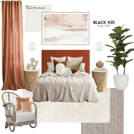 Mod 9 Master bedroom Interior Design Mood Board by Black Koi Design Studio on Style Sourcebook