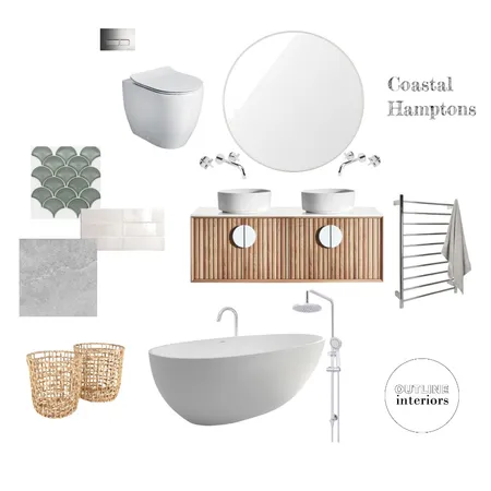 coastal Hamptons bathroom Interior Design Mood Board by OutineInteriors on Style Sourcebook