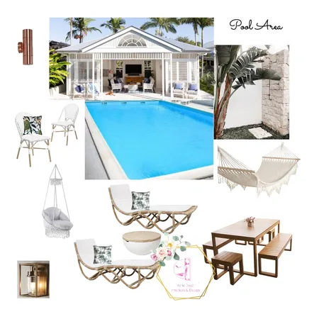 Pool Area Interior Design Mood Board by Airlie Dayz Interiors + Design on Style Sourcebook