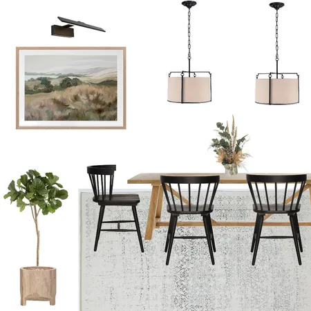 Modern Farmhouse Dining Interior Design Mood Board by Airey Interiors on Style Sourcebook