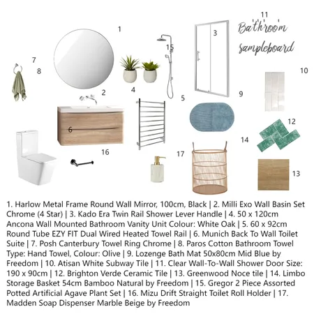 bathroom Interior Design Mood Board by AIMEEZHANG on Style Sourcebook