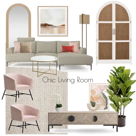 Chic Living Room Interior Design Mood Board by celeste on Style Sourcebook